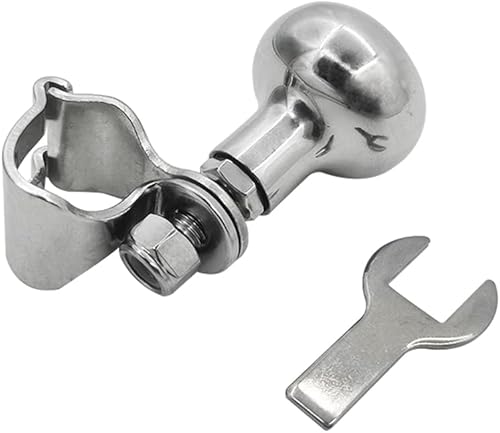 Miniatura 1 de ISURE MARINE Perilla de volante de barco de acero inoxidable 316, diámetro del pomo de maniobra del volante. de 58 '' a 1 ''
