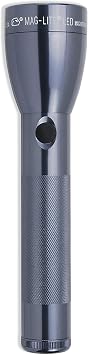 MagLite ML50L 2-Cell C LED Flashlight, Adjustable Beam, High & Low Modes, Water-Resistant - Gray
