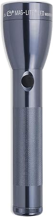 MagLite ML50L 2-Cell C LED Flashlight, Adjustable Beam, High & Low Modes, Water-Resistant - Gray