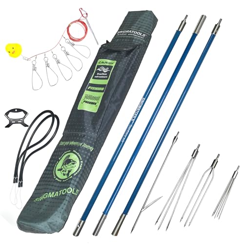 Spearfishing pole with fiberglass spear and 316 joints