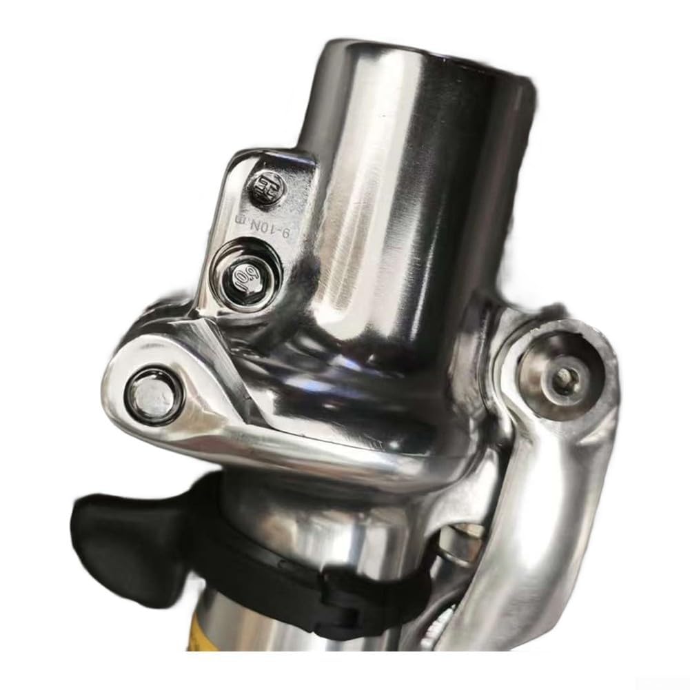 Attacco manubrio per bicicletta pieghevole a sgancio rapido, pieghevole a sinistra, senza filettatura, per forcella anteriore da 28,6 mm e manubrio da 31,8 mm, in lega di alluminio leggera, regolabile