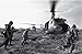 Troops Racing for Helicopters in Vietnam War, 1968 - Vintage Photo Art Print (12" x 8")