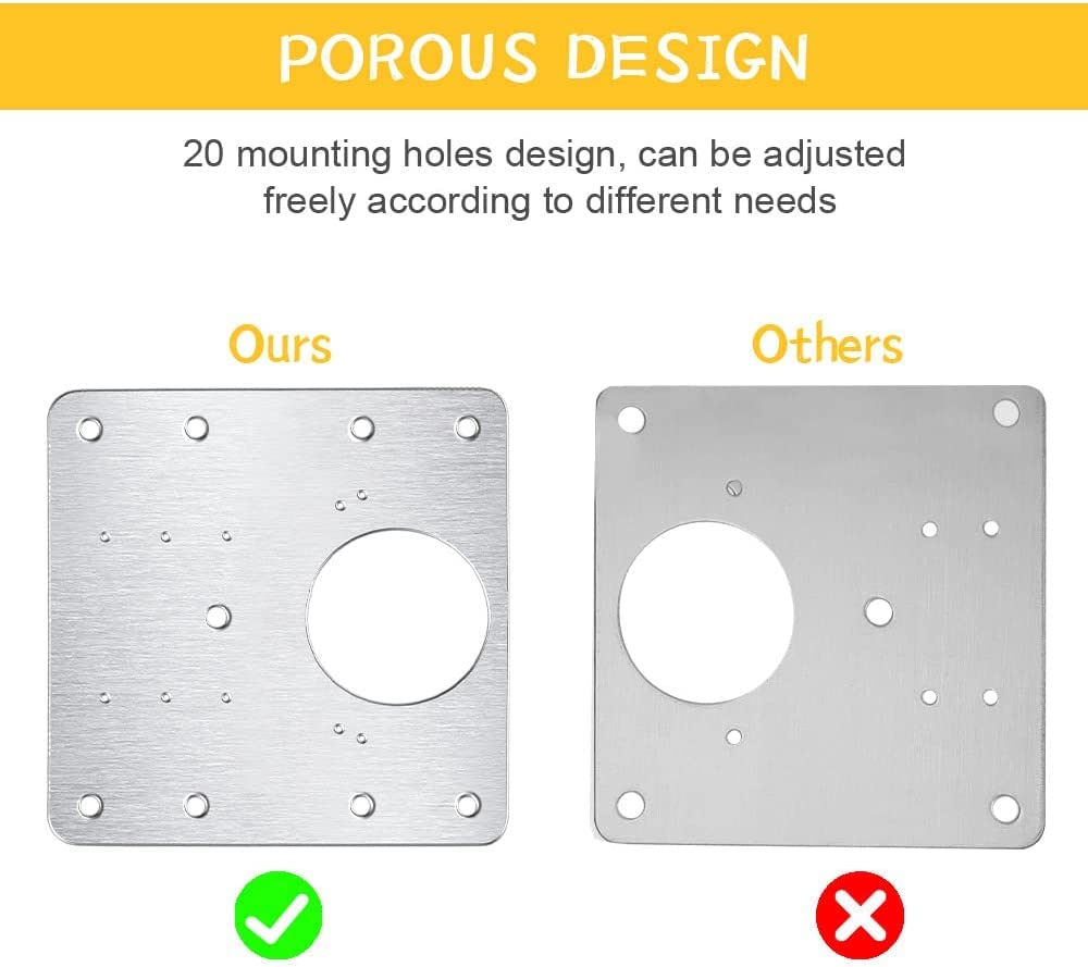 Flintronic 2PCS Hinge Repair Plate, Stainless Steel Hinges Repair Brackets — Amazon image 4