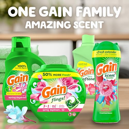 Gain In-Wash Laundry Scent Booster, Spring Daydream Scent, 18.2 OZ, Fresh Extender + Odor Protection - image 7