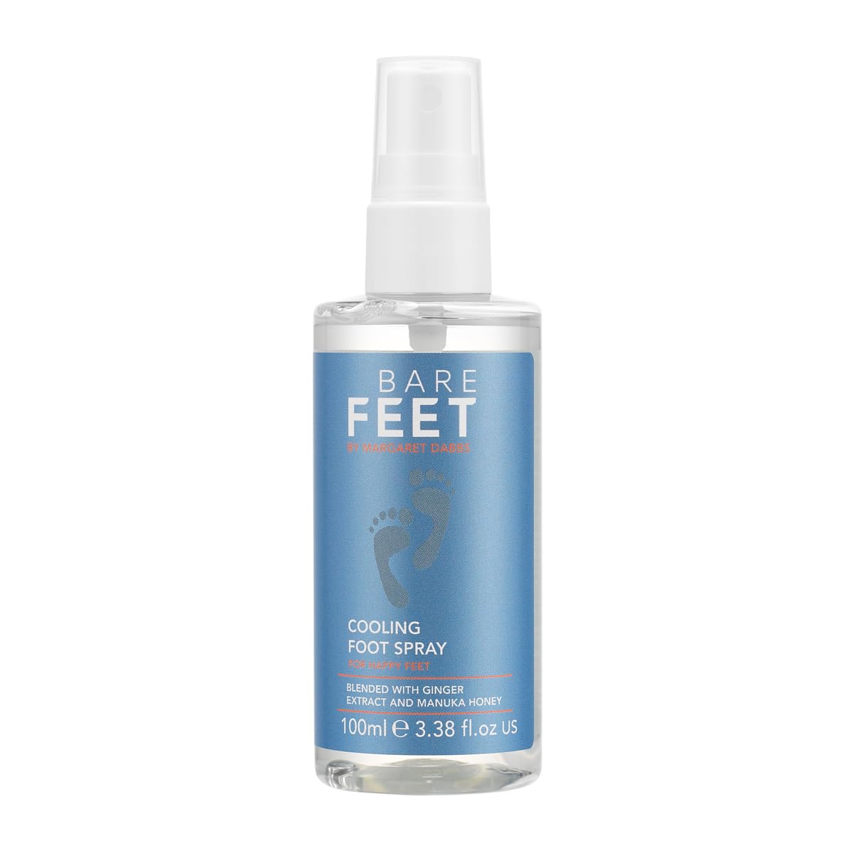 BARE FEET BY MARGARET DABBSCooling Foot Spray (100ml Travel-sized), Reviving Foot Spray To Reinvigorate And Restore Tired Or Sore Feet
