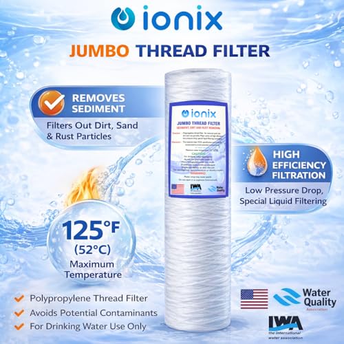 Image of IONIX Jumbo Thread Filters, Jumbo Size Thread Filter for Whole House Water Filters, Over Head Tank Filters (2)