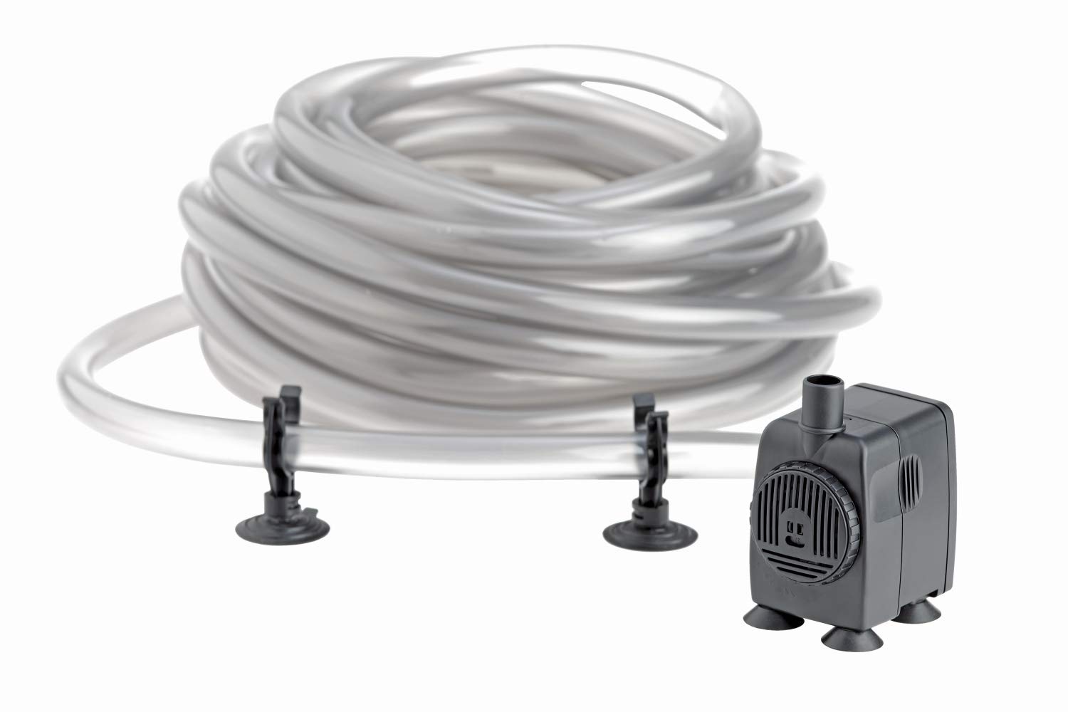 Eden 57481 114 Aqua in-out Set - Manguera de acuario (10 metros) con protección de aspiración y bomba de acuario compacta (600 l/h) para el tratamiento del agua y los cambios de agua en el acuario