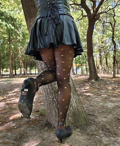 Image of Sahabowi Women Tights, Sheer High Waist Pantyhose, Vintage Control Top Stockings, Siwa9