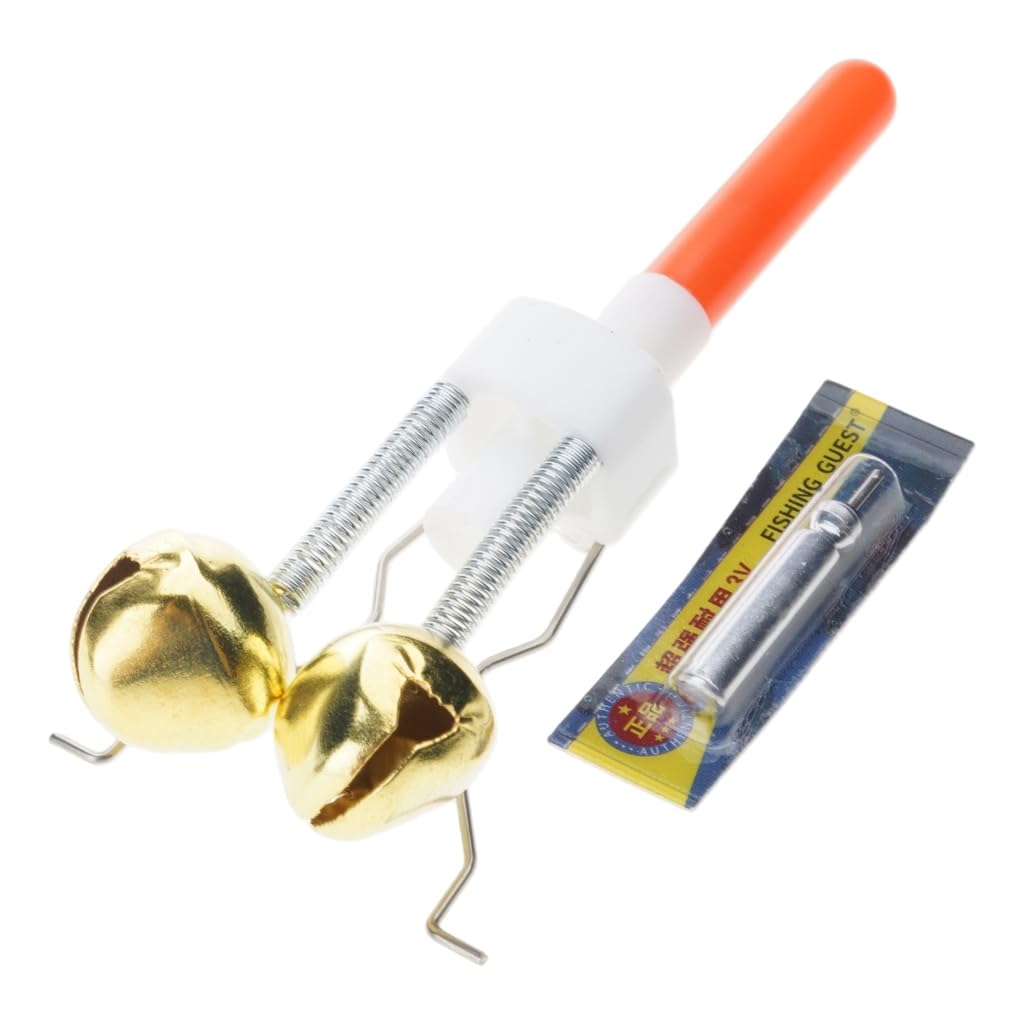 Elnwnnkc Fishing Bites Alarm Indicators Night Fishing Rod Fish Bites Baits Alarm Fishing Bells Clip with LED Light Easy