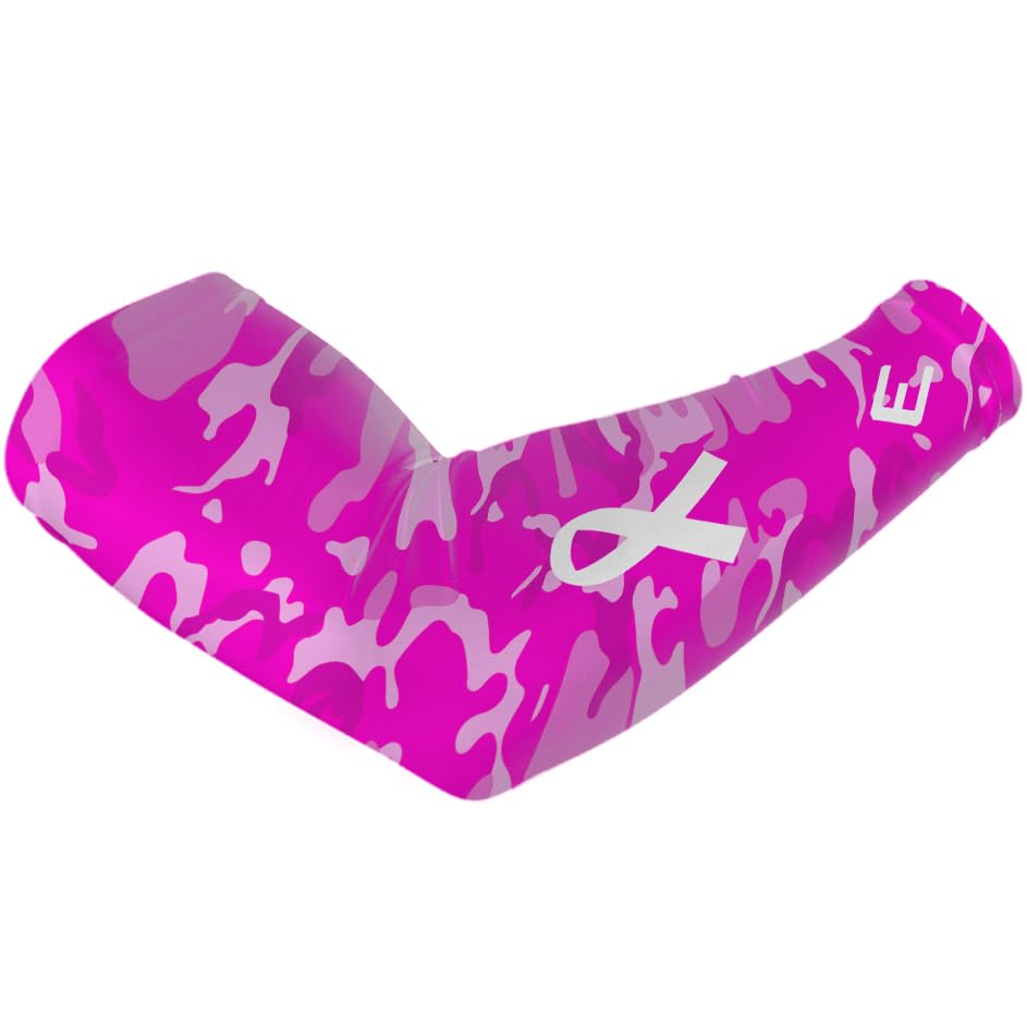 Elite Athletic GearBreast Cancer Awareness Compression Arm Sleeves - Youth & Adult Sizes