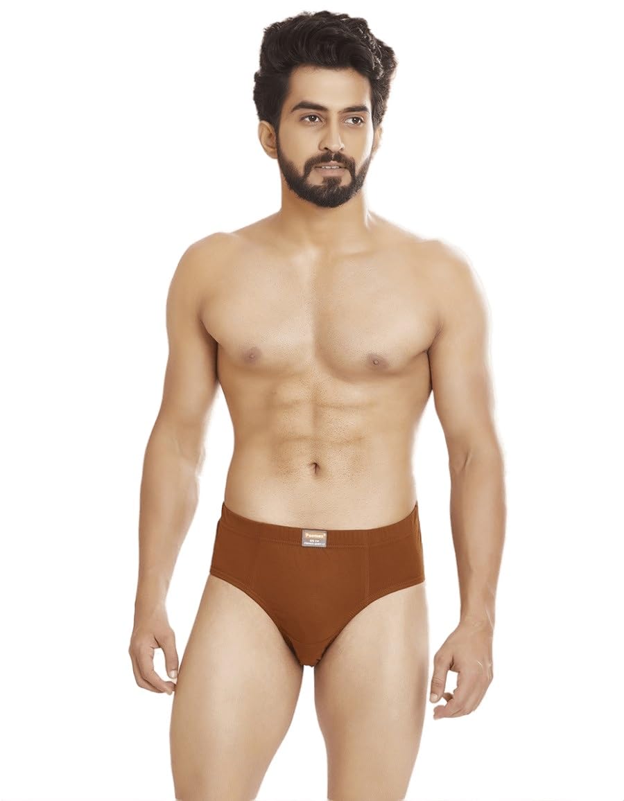 poomex Men's Cotton (Inner Elastic) Briefs - Pack of 3 (Assorted Colours)-picture-51