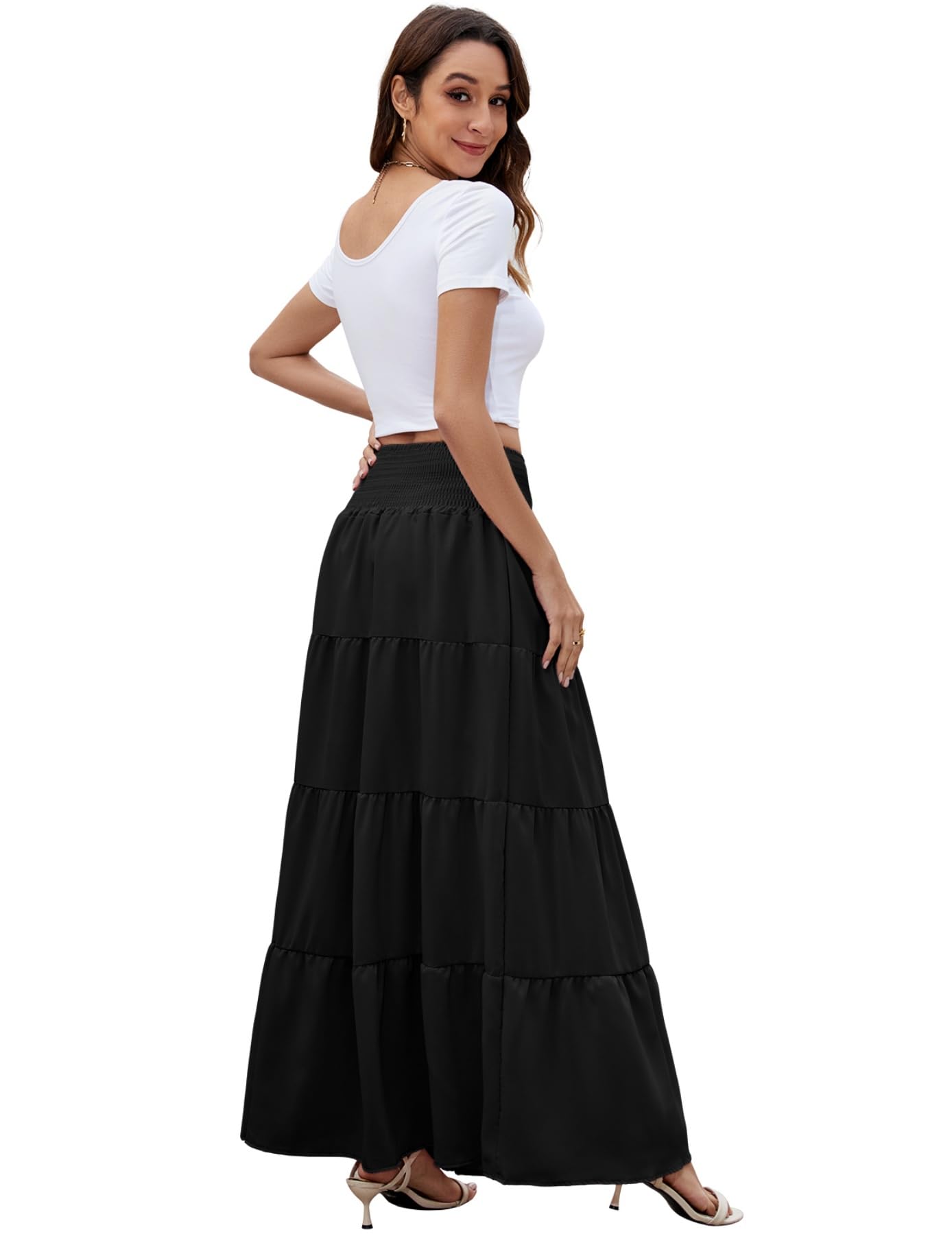 Gonna Donna per Le Vacanze in Spiaggia Gonne Lunghe 2 in 1 Gonna Lunga con Elastico in Vita E Gonne Estive Eleganti Adatte per Scene Casual in Riva al Mare Taglie Multiple