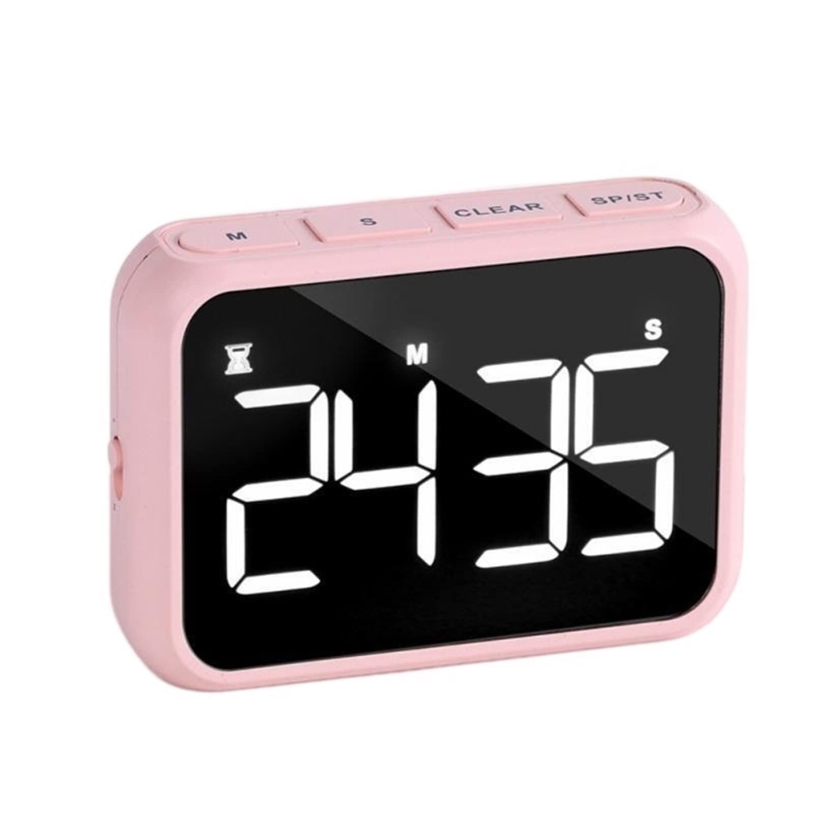 Ofenthermometer, multifunktionaler Küchentimer, Wecker, Timer für das Kochen zu Hause, Countdown, Stoppuhr, Anzeige, Timerzähler (Pink) (Pink)