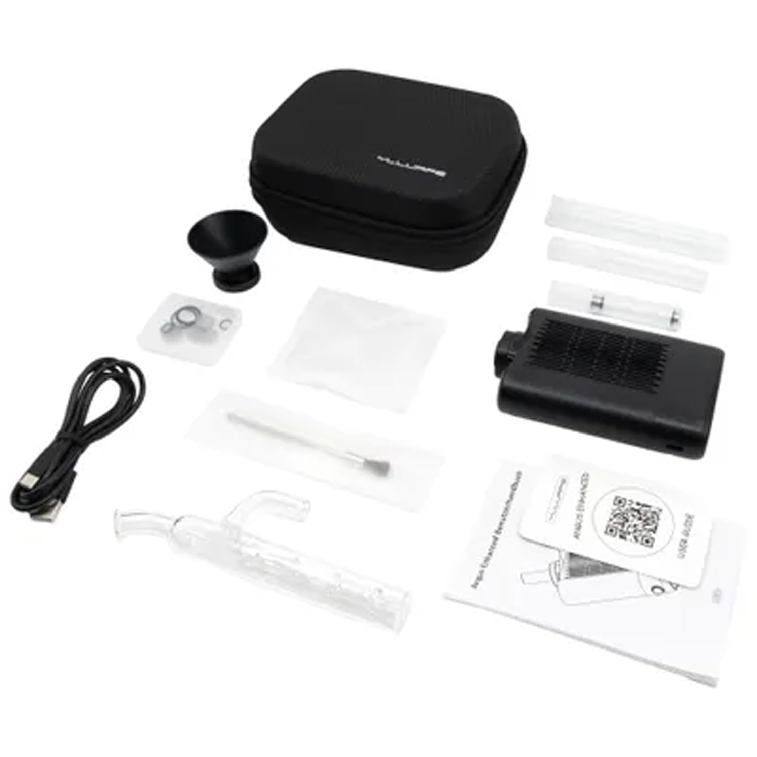 Angus Enhanced Dry Herb Vaporizer, Latest - No Fibreglass.100W, Halogen  with Ruby Balls. Glass Components, Battery-Powered