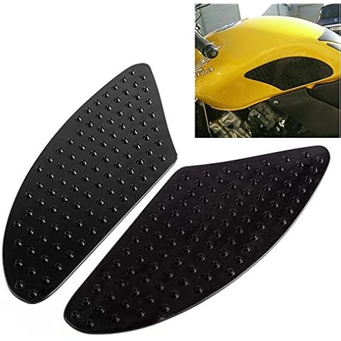 Elec-bro Motorcycle Universal Gas Tank Pad Gas Fuel Knee Grip Decal Protector Traction Side Pads Compatible with 1000RR Z1000 FZ1 R6 and More Black Cover