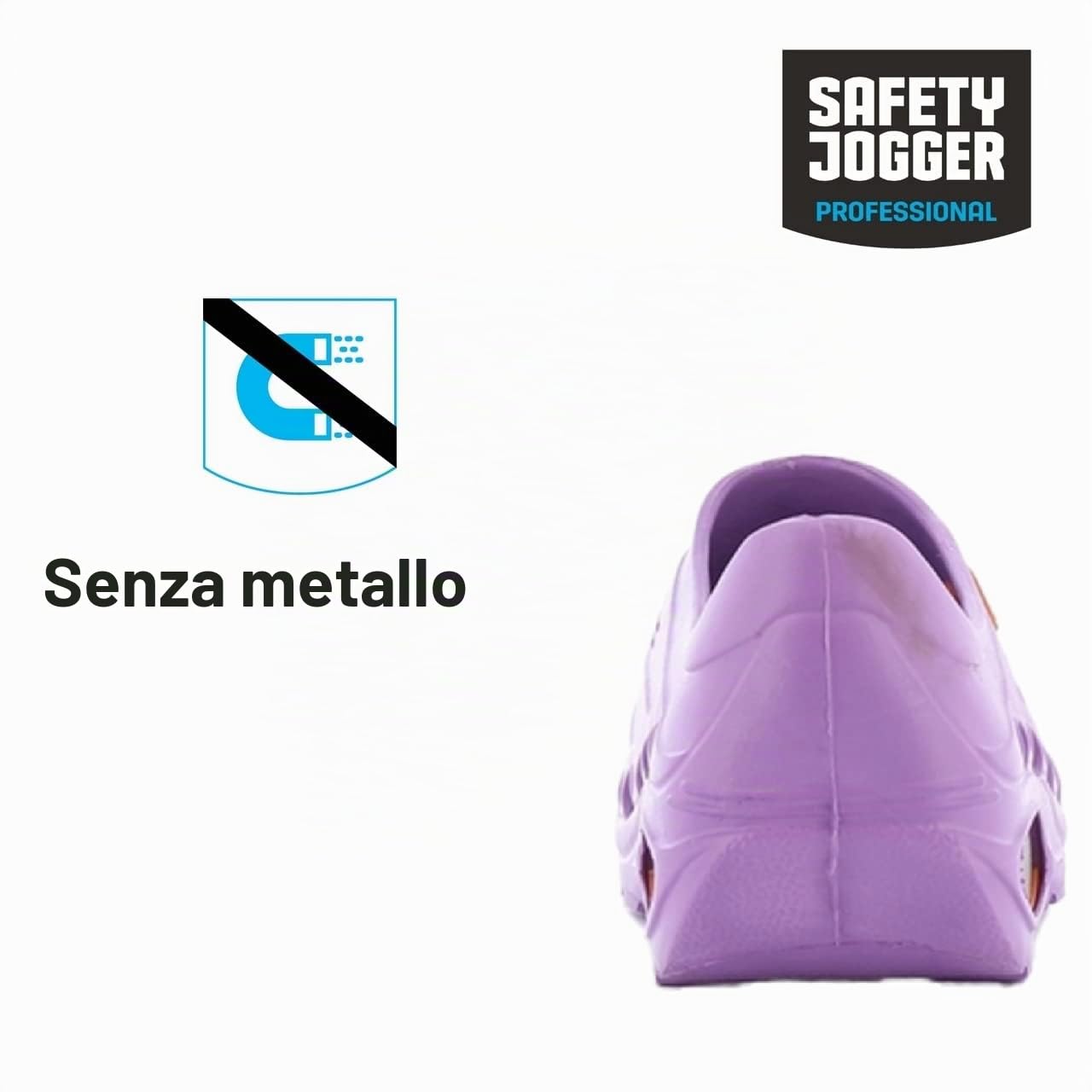 Oxypas Safety Jogger Scarpe da Lavoro da Donna – Antistatiche e Antiscivolo Scarpe Antinfortunistiche da Uomo, Zoccoli Leggeri per Medicina, Cura e Gastro, antibatteriche, Lilla, 43/44 EU