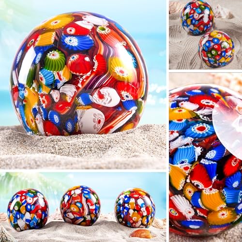 Eustuma ZJ-XIN PIN ZONG Hand Blown Glass Flower Paperweight thumb #3
