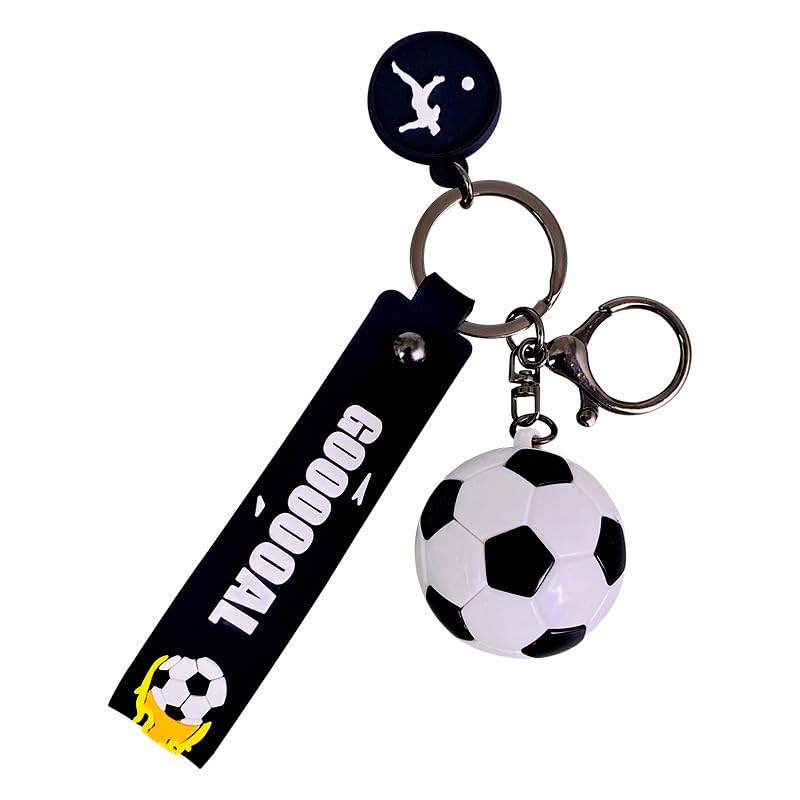 TAKTOPSoccer Shape Creative Charms Key Chains for Luggage Charms 2 Pack