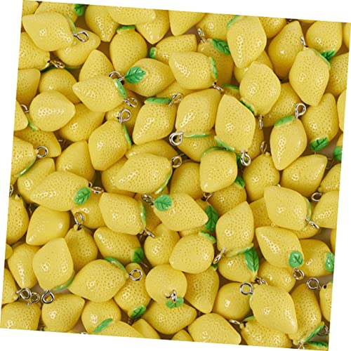 OSALADI 10 Pçs Pingente De Limão Colar De Garrafa Mini Pingentes De Resina Mini Chaveiro Contas De L