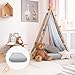Geetery Kids Air Mattress Toddler Inflatable Airbed 55x27.6x8.7 Inch Foldable Comfort Flocked Blow up Bed with Patch Kit Portable Sleepover Mattresses for Home Travel Camping Party(Gray, 4 Pcs)