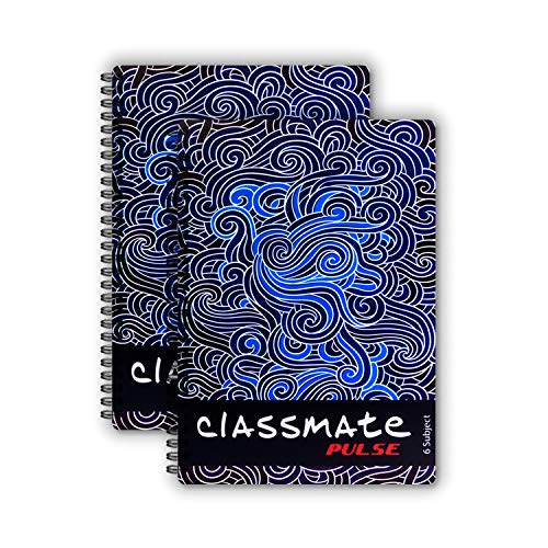 PULSE Classmate 6 Subject Notebook – Unruled, 300 Pages, Spiral Binding, 240mm*180mm (2105017) PULSE Classmate 6 Subject Notebook – Unruled, 300 Pages, Spiral Binding, 240mm*180mm (2105017)