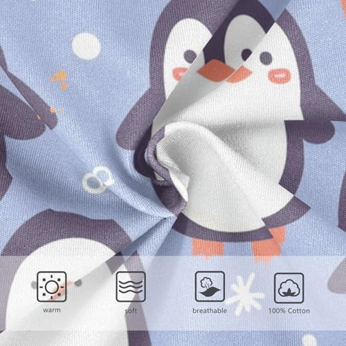KLL Seamless Pattern Penguins Toddler Boys' Cotton Boxer Briefs Breathable Children Panties3