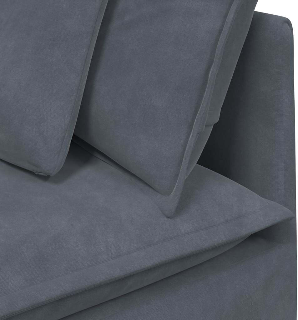 Modular Sofa Dark Grey Velvet Large Modular Dark Grey Sofa Living Room Furniture