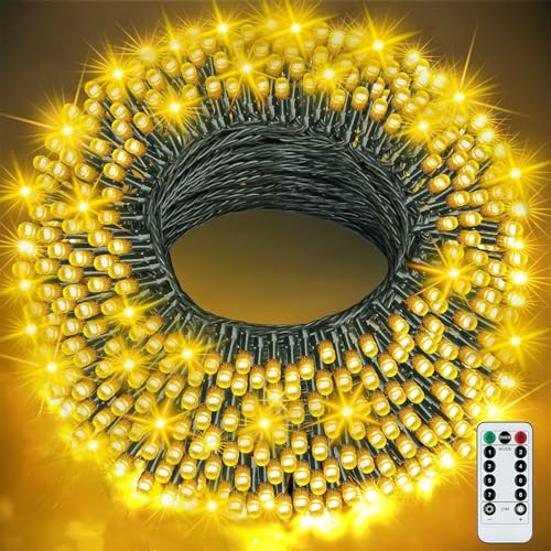ITMNMNL Luci Natale Esterno 400LEDs 40M,Luci Albero di Natale Luci Natalizie da Esterno,IP44 Luci Natale Decorazioni 8 Modalità,luci natale interno Esterni Festa Giardino Patio Albero,Matrimonio