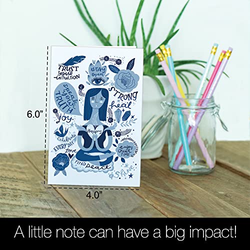Image of Tree-Free Greetings - All Occasion Cards - Artful Designs - 12 Cards + White Envelopes - Made in USA - 100% Recycled Paper - 4 x 6 - Find Peace (FS54318)