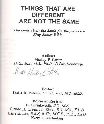 Things that are different are not the same: The truth about the battle for the preserved King James Bible - Image 2