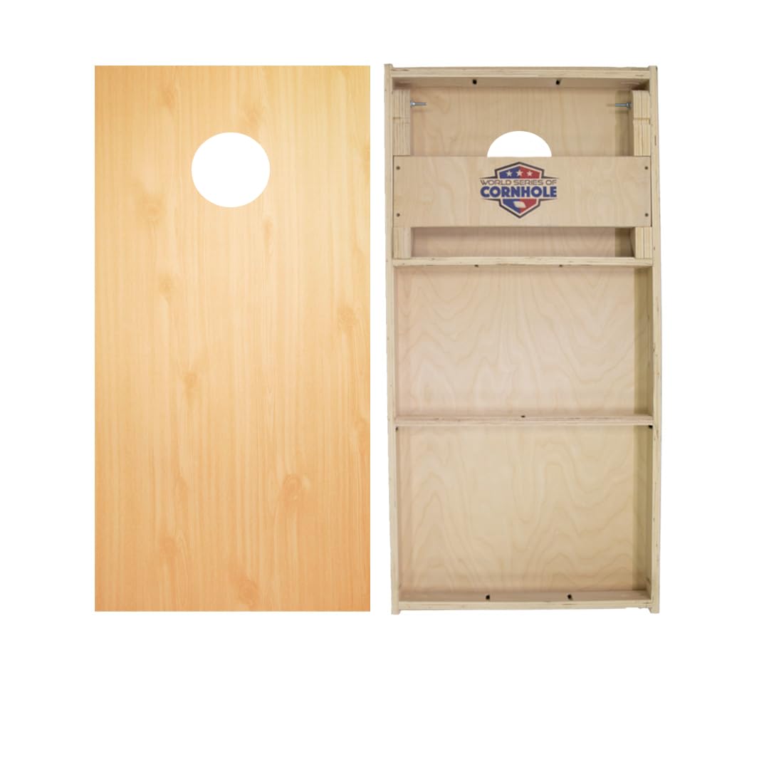 Skip's Garage Light Wood Cornhole Boards - WSOC Runway Series - Includes (2) Boards (Resin Bags) + NO Additional Accessories