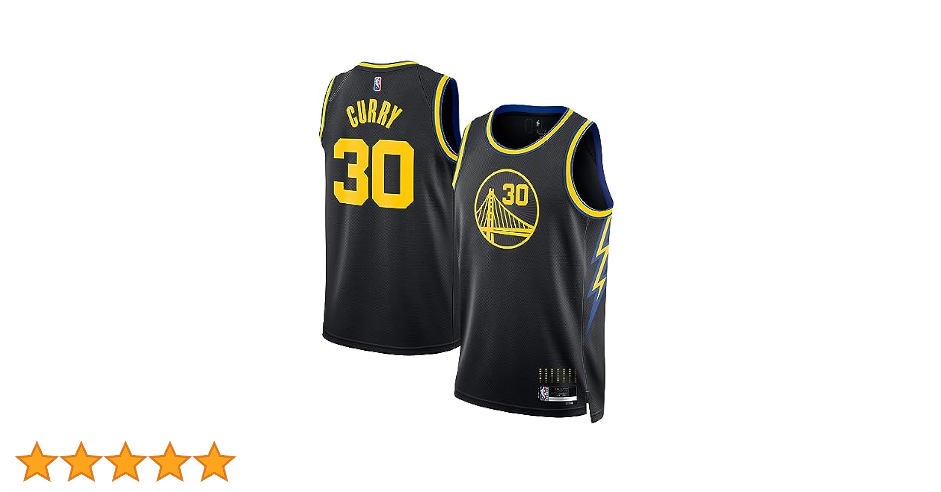 Stephen Curry Golden State Warriors Black #30 Youth 8-20