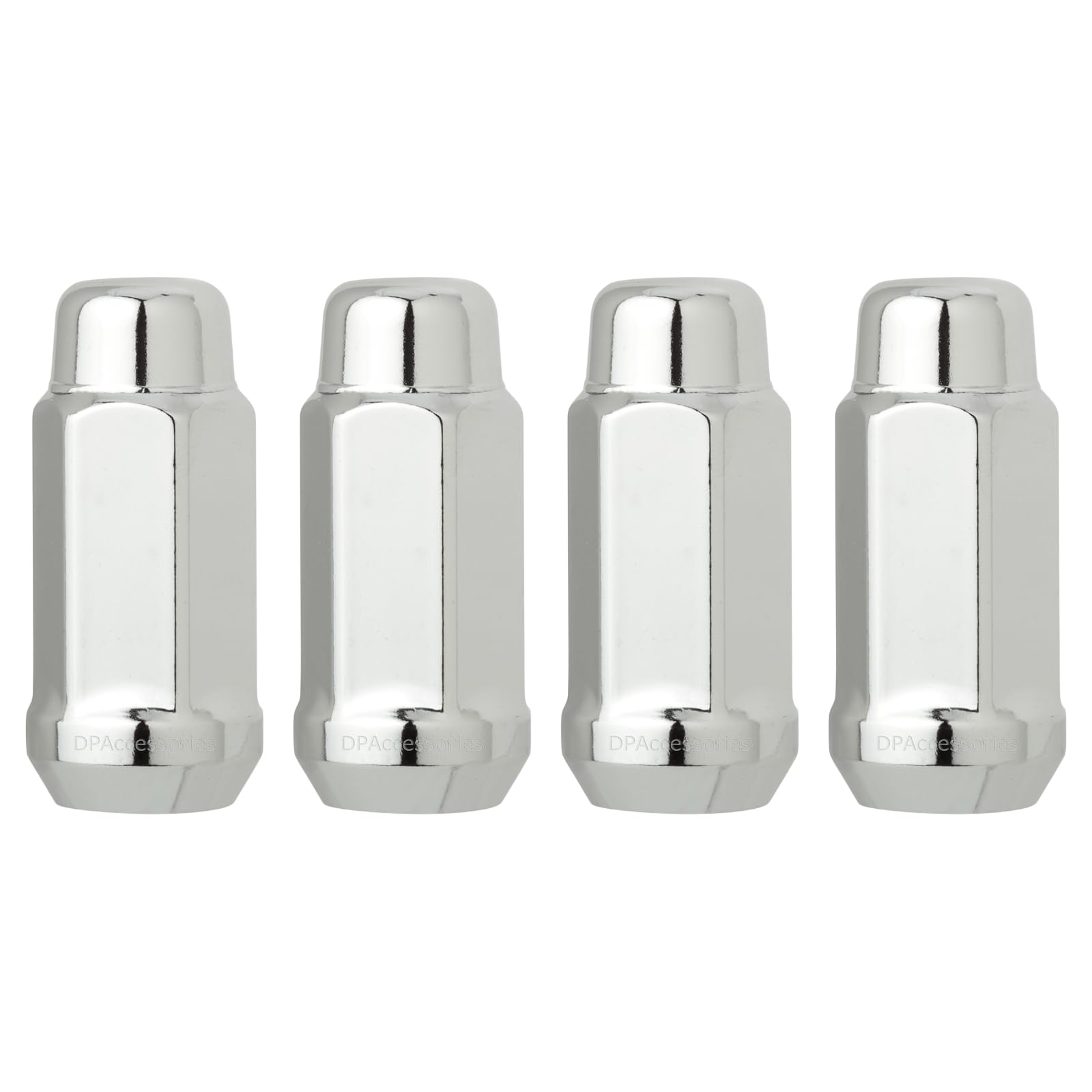 DPAccessories Chrome 1/2-20 Lug Nuts for Aftermarket Wheels - Closed End XL Bulge Acorn - 48mm (1.9