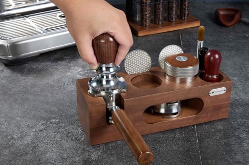 Image of 54mm Tamper Replacement for Breville tamper Adjustable Depth The espresso tamper made of Stainless Steel and Solid wood it's a good Coffee Tamper for Home espresso barista(53.3mm)