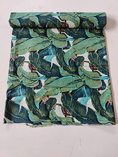 Image of Floral Printed Cotton Fabric Cloth Hand Block Print Fabric Women Material Running Jaipuri Hand Block Printed Women Dress Material Kurtis Natural 44 inch Inches Width 2.5 Meter (Pattern 25)