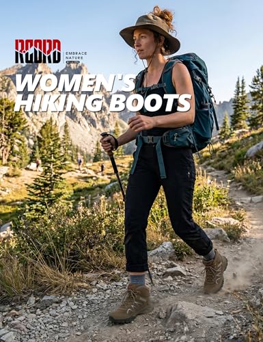 Image of R CORD Women's Hiking Boots, Waterproof Lightweight Trail Shoes with Non-Slip Grip, Comfortable Mid-Cut Outdoor Boots for Hiking, Camping, Travel & Everyday Adventures