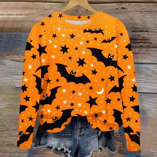 Girls Oversized Sweatshirts Casual Long Sleeve Halloween Print Graphic Pullover Tops Loose Crew Neck Fall Outfits3