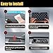Car Dashboard Non Slip Mat, 11'' x 6'' Universal Grid Multi-Functional Sticky Adhesive Pad, Car Accessory Dash Sticky Gripping Mat for Cell Phones, Keys, Electronic Devices, GPS (Black Gray)