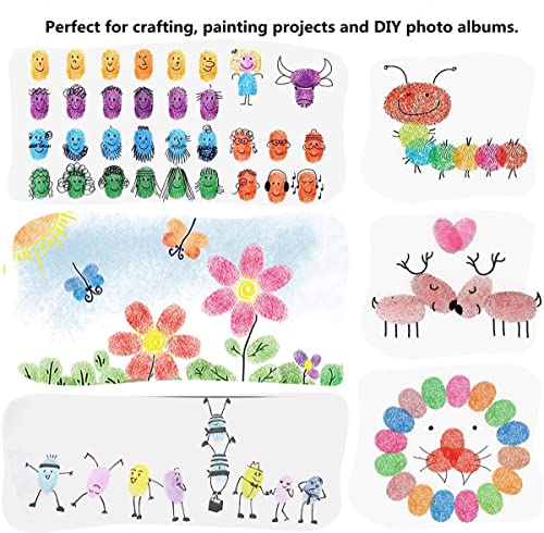 Image of KRAFTMASTERS� Stamp Pads, Craft Ink Pad Stamps for Rubber Stamps, Paper, Scrapbooking, Wood Fabric, Best Gift for Kids (Pack of 12)