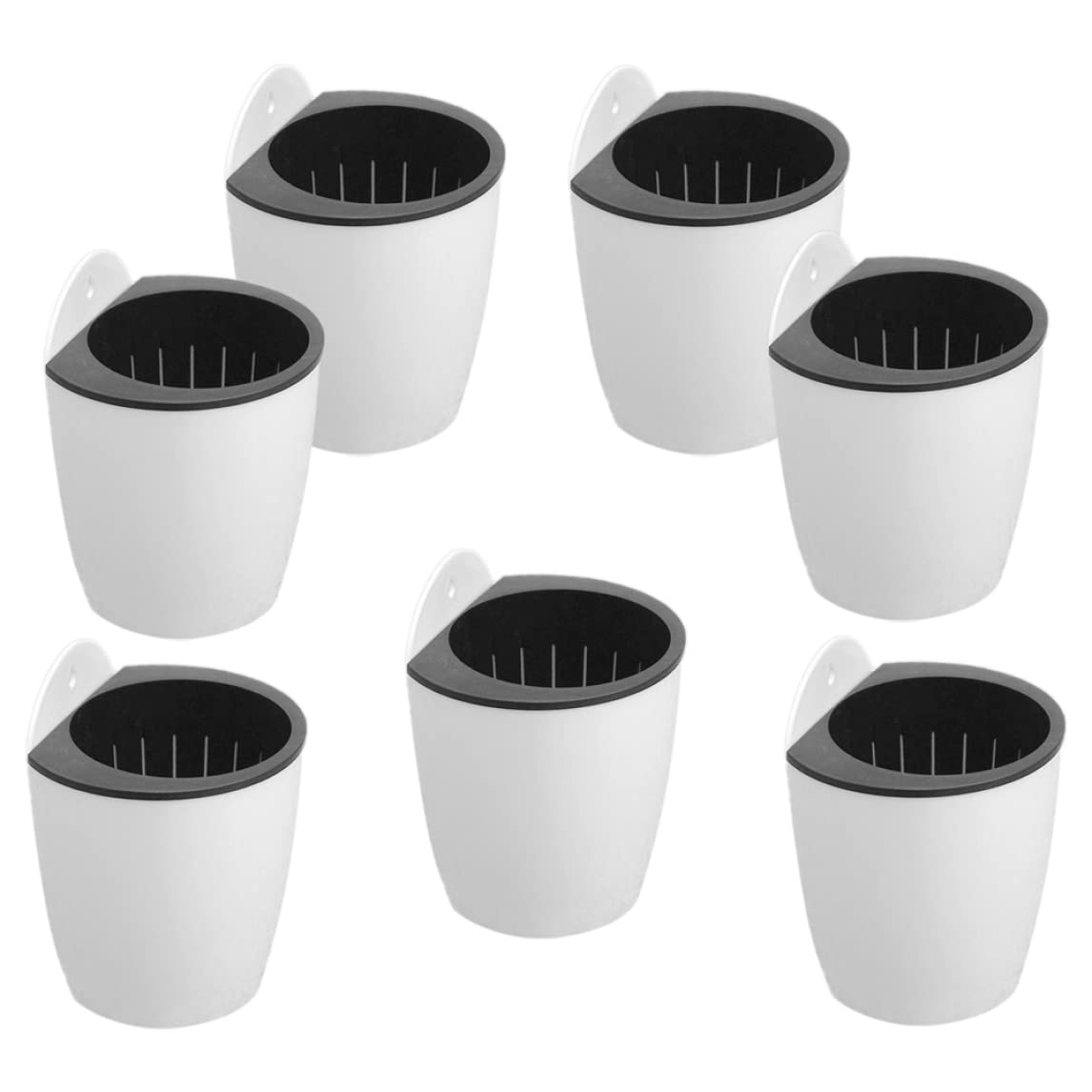 Macetero de Pared con autorriego para Interior, 7 Uds., macetas Colgantes de 5 Pulgadas, macetero de Pared Colgante para decoración del hogar