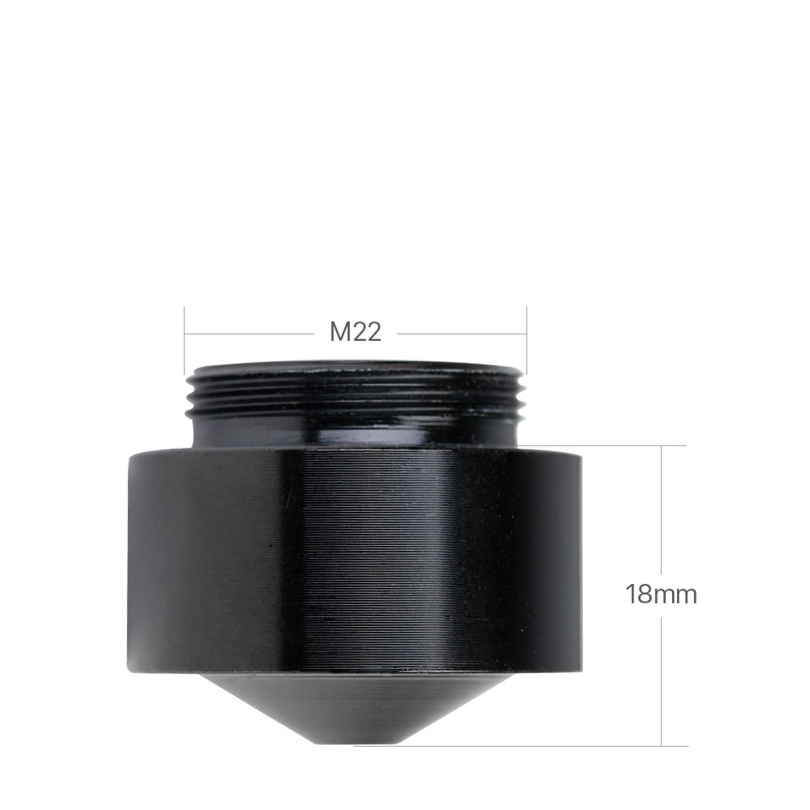 Air Nozzle N02 for Dia.20 FL38.1 Lens CO2 Short Nozzle B with Fitting for Laser Head at CO2 Laser Cutting Machine
