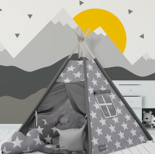 Elfique Tipi - Tienda de campaña (Doble Capa, Manta Acolchada y Tres Almohadas)