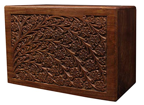 Hand-Carved Rosewood Urn Box - Extra Large #TOP1