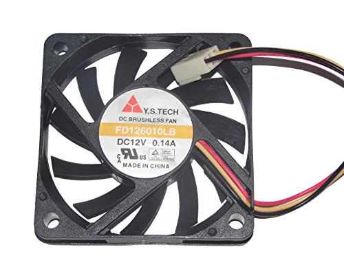 Ventilateur 12V 6010 FD126010LB à 3 fils de 60x60x10 mm pour boîtier PC
