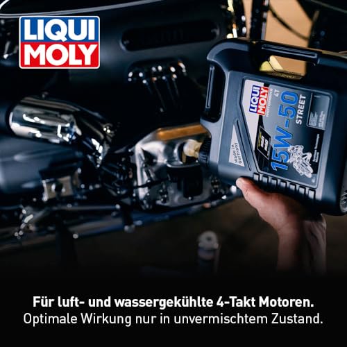 LIQUI MOLY Motorbike 4T 15W-50 Street | 4 L | Motorrad Synthesetechnologie Motoröl | Art.-Nr.: 1689