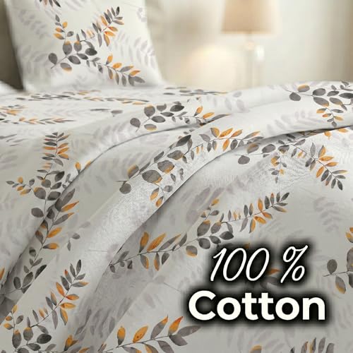 Image of Mafatlal 186 TC Metro Cotton King Size Bedsheet | 108 x 108 Inch|Soft, Breathable & Lightweight | Includes 2 Pillow Covers| Cool Grey 2