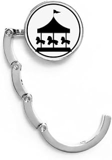 DIYthinker Carousel Amusement Park Black Outline Table Hook Decorative Clasp Extension Foldable Hanger