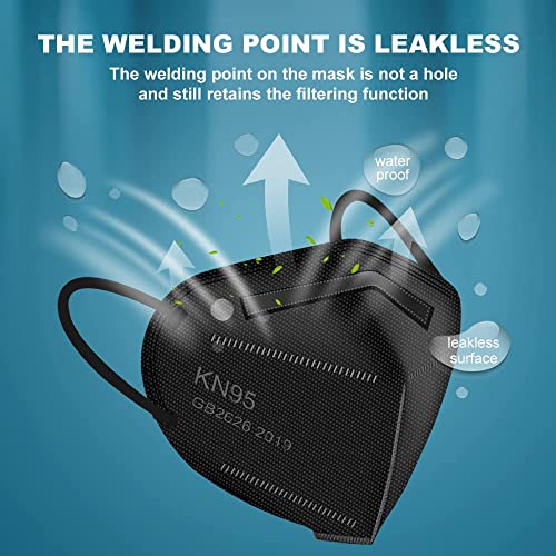 Chgd Kn95 Face Mask Black,5 Layer Cup Dust Safety Masks Men & Women Universal,Breathable, Comfortableable,Home And Outdoor Wearing (Black-60Pcs) #TOP3