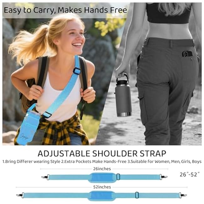 Water Bottle Holder with Strap Custom Cup Carrier for Stanley 30 oz 40 oz Water Bottle Carrier Bag with Name Birthflower Phone Pocket for Stanley Cup Accessories Gift