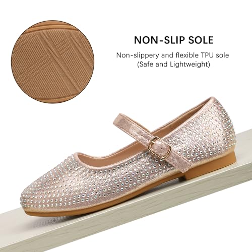 shoeslocker Girl Dress Shoes-Little Girl Mary Jane Shoes Wedding Party Casual Soft Walking4